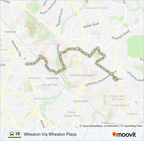 38 Bus Line Map