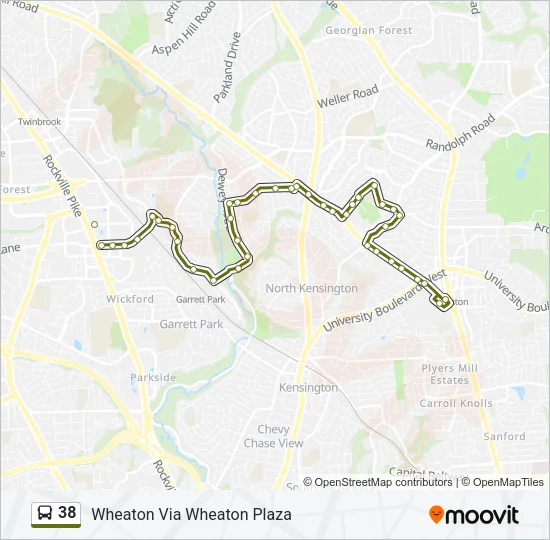 38 Bus Line Map