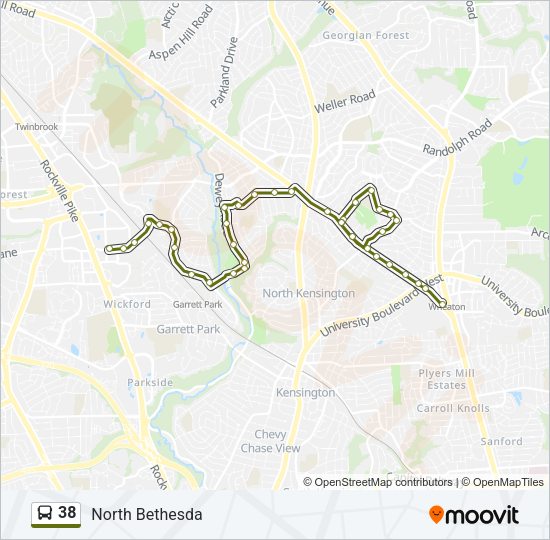 38 Bus Line Map