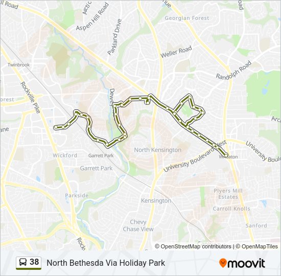 38 Bus Line Map