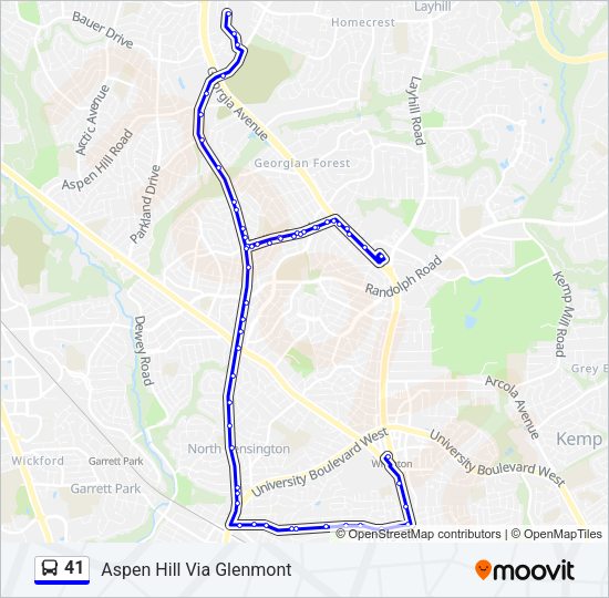 41 Bus Line Map