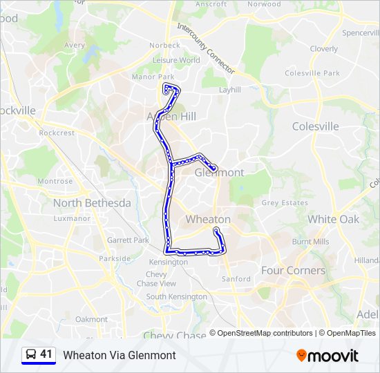 41 Bus Line Map