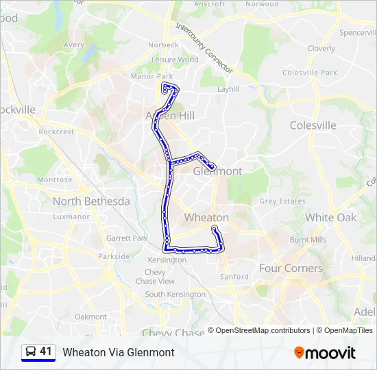 41 Bus Line Map