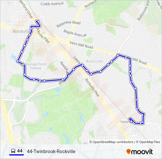 44 Bus Line Map