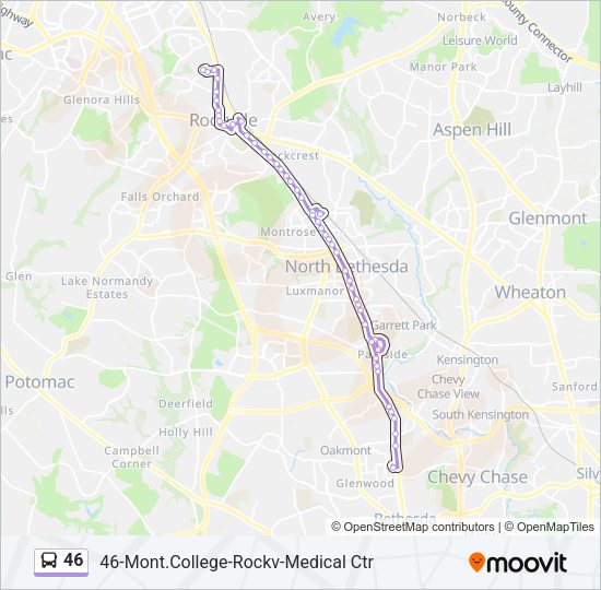 46 Bus Line Map
