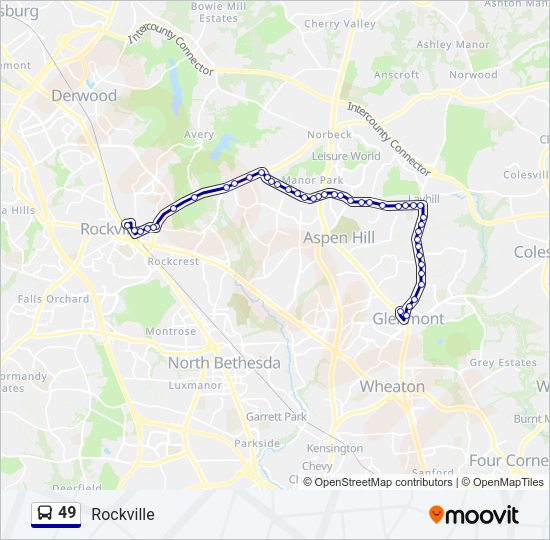 49 Bus Line Map