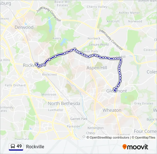 49 Bus Line Map
