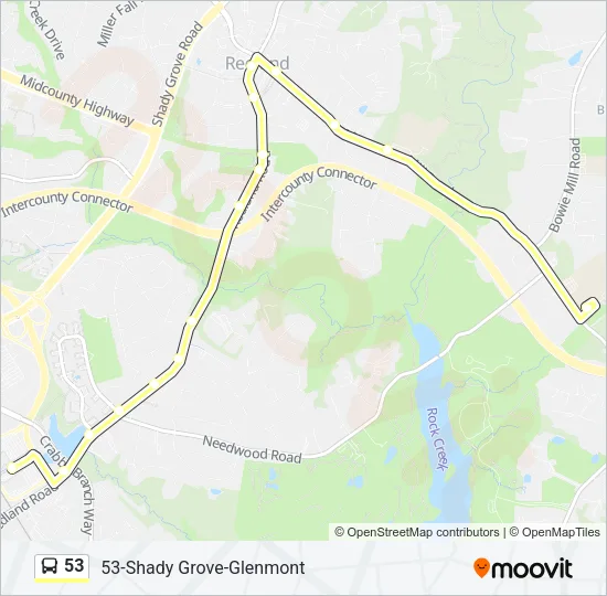 Mapa de 53 de autobús
