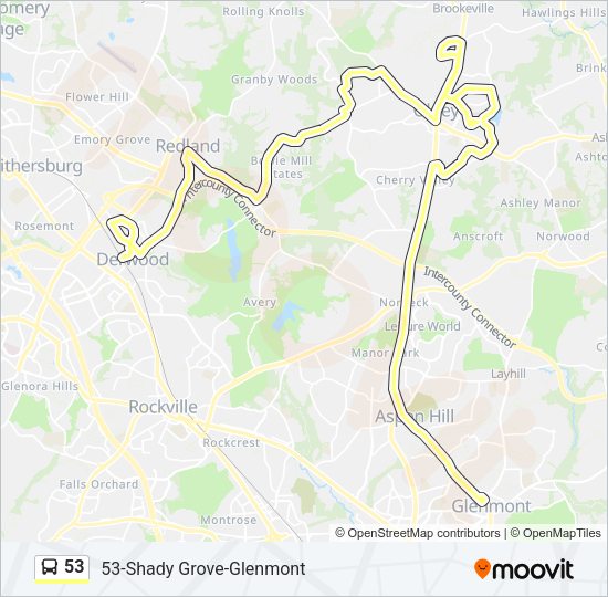 53 Bus Line Map