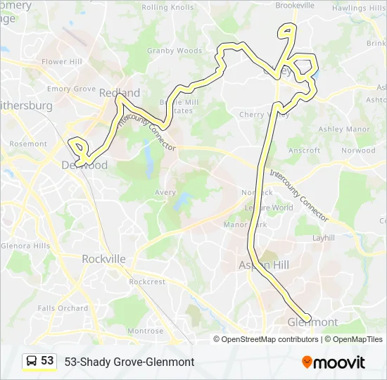 53 Bus Line Map