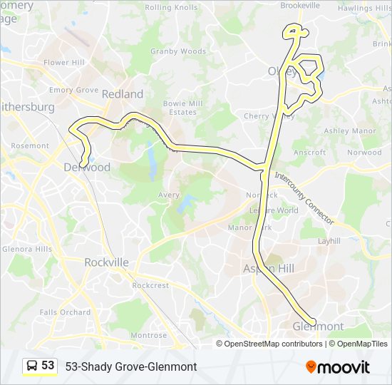 53 Bus Line Map