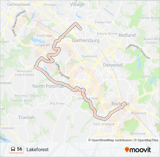 56 Bus Line Map