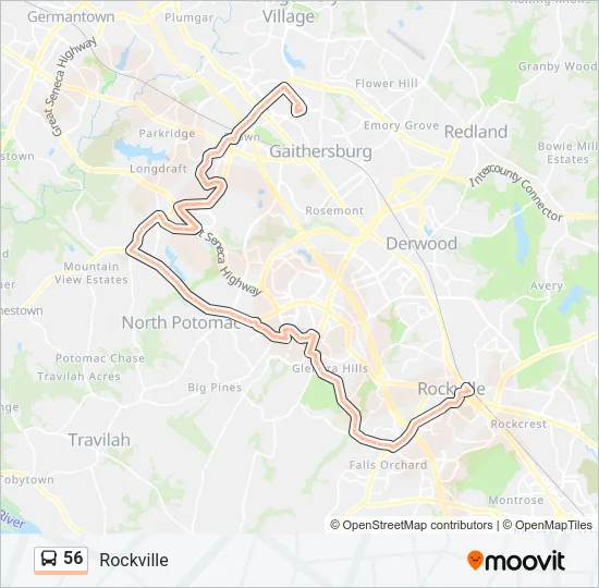 56 Bus Line Map