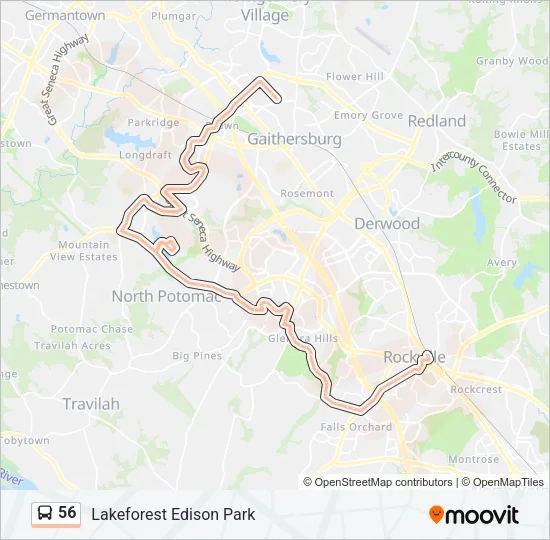 56 Bus Line Map