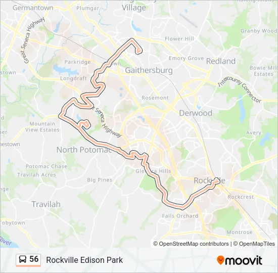56 Bus Line Map