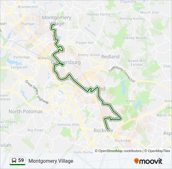 59 Bus Line Map