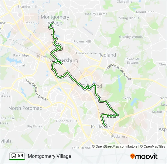 59 Bus Line Map