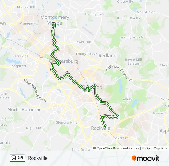 59 Bus Line Map