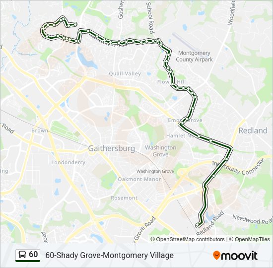 60 Bus Line Map