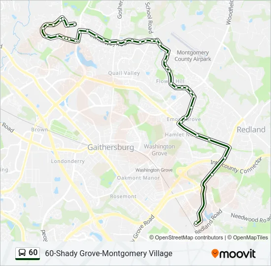 60 Bus Line Map