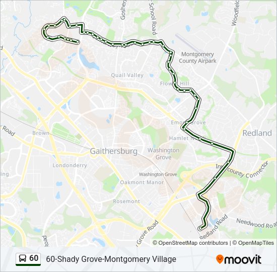 60 Bus Line Map