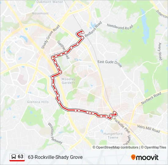63 Bus Line Map