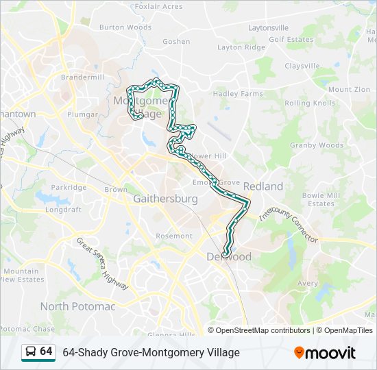 64 Bus Line Map
