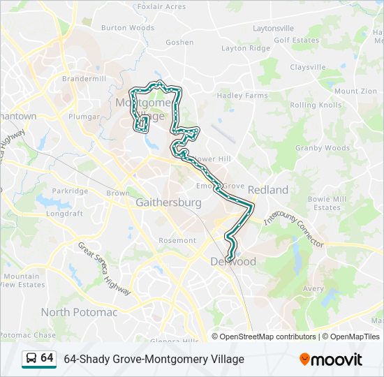 64 Bus Line Map