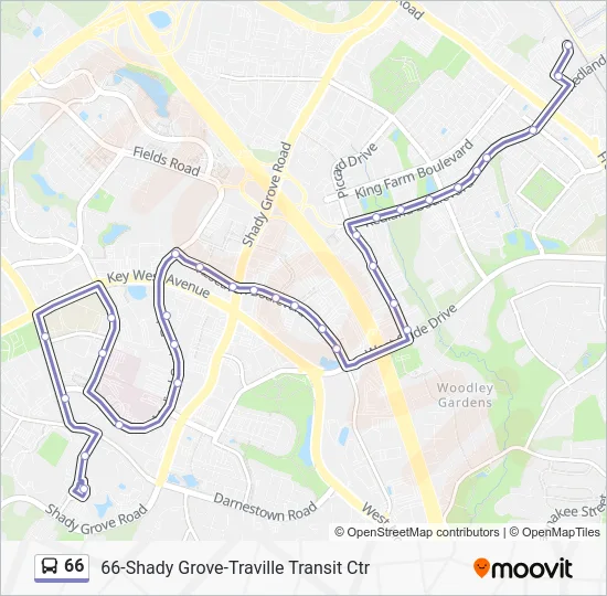 66 Bus Line Map