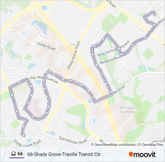 66 Bus Line Map