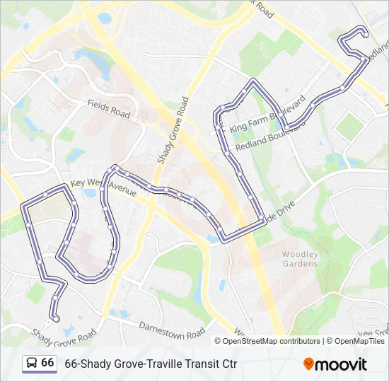 66 Bus Line Map