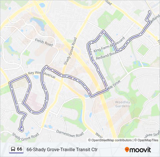 66 Bus Line Map