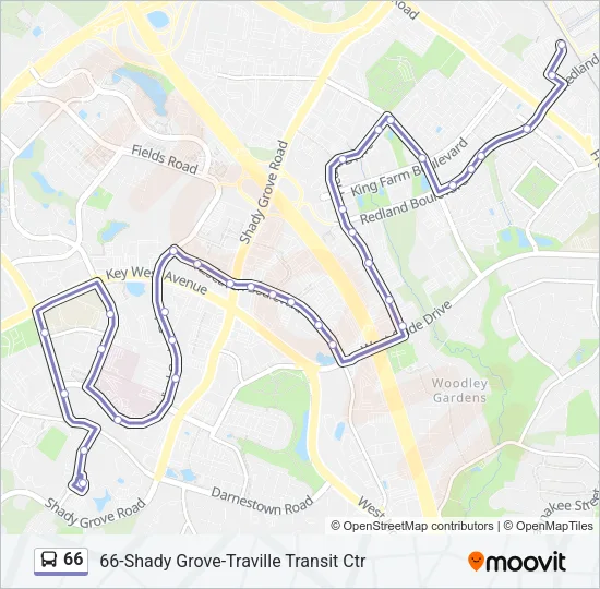 66 Bus Line Map