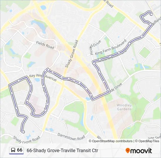 66 Bus Line Map