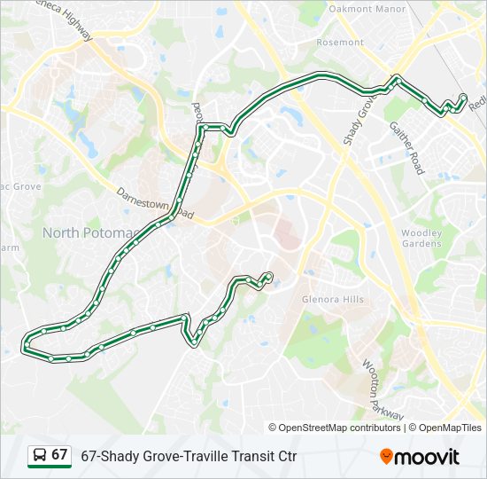 67 Bus Line Map