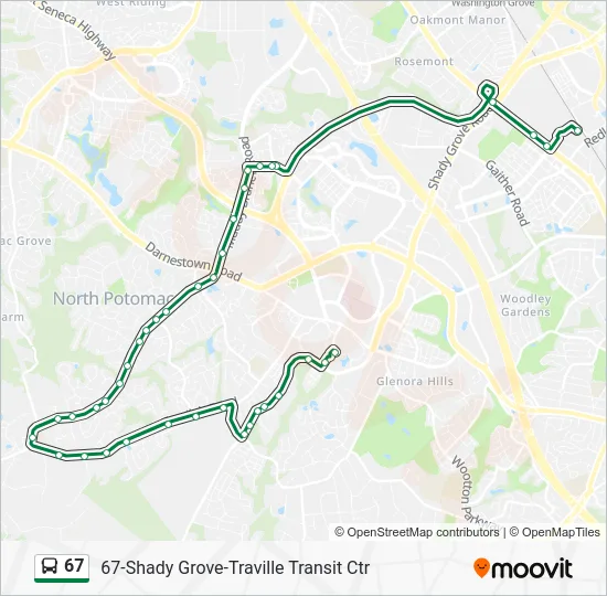 67 Bus Line Map