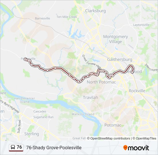 76 Bus Line Map