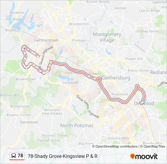 78 Bus Line Map