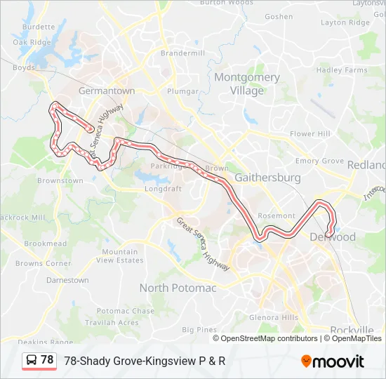78 Bus Line Map