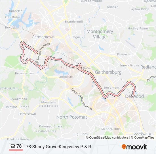 78 Bus Line Map