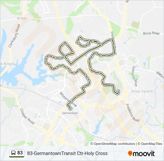 83 Bus Line Map