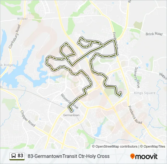 83 Bus Line Map