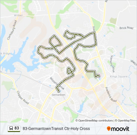 83 Bus Line Map