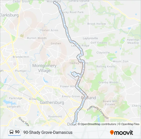 90 Bus Line Map