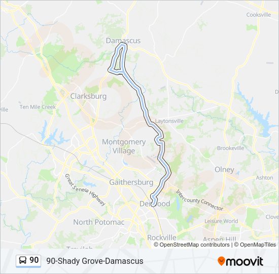 90 Bus Line Map