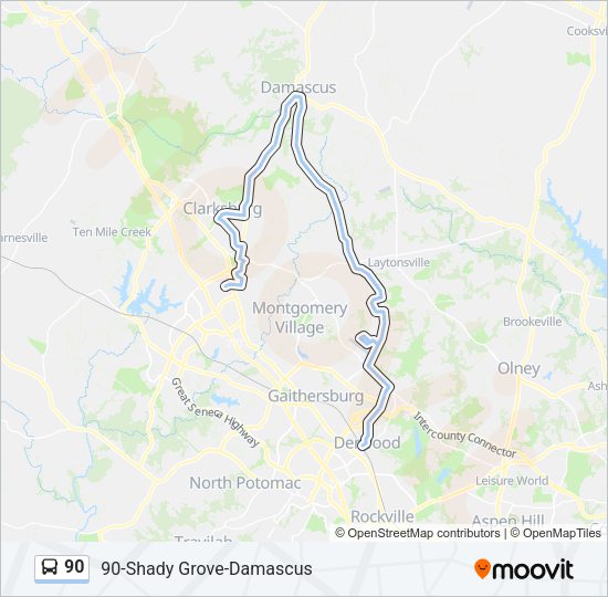 90 Bus Line Map