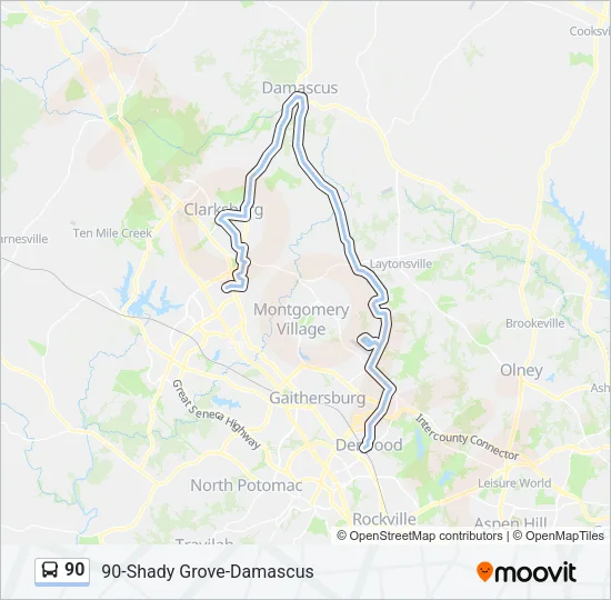 90 Bus Line Map