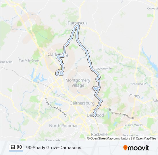 90 Bus Line Map
