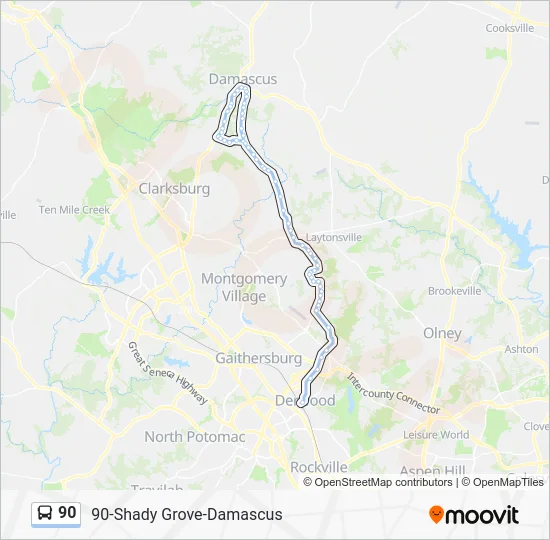 90 Bus Line Map