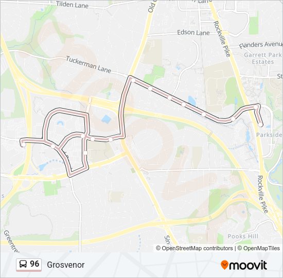 96 Bus Line Map